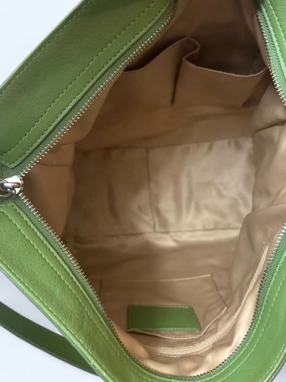 Large Vintage Coach Zoe Green Signature Hobo Shoulder Bag